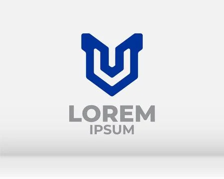 Cyber security vector logo with shield and check mark Stock Illustration