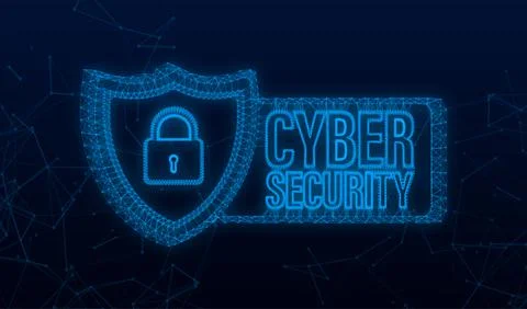 Cyber security vector Plexus with shield and check mark. Security shield concept Stockillustratie