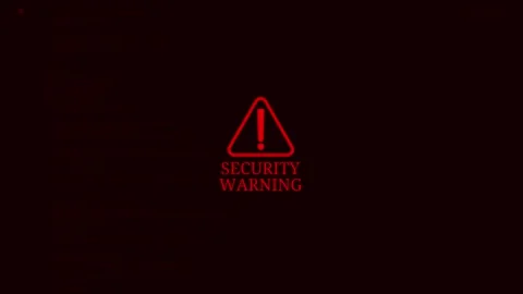 Cyber security warning data information technology Stock Footage 295587369