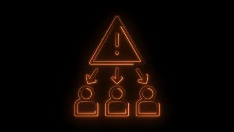 Cyber security warning distributing to people using arrow connection networ.. Vídeo Stock 309911856