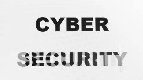 Cyber security Word typed on Computer Screen closeup 4k video Stock Footage 108587692