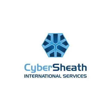 Cyber Sheath logo design template for security Stock Illustration