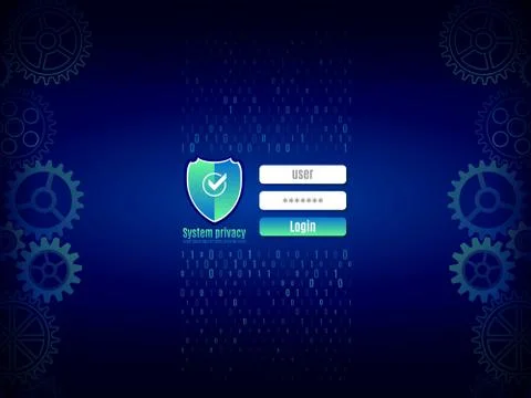 Cyber shield for internet protection. Stock Illustration