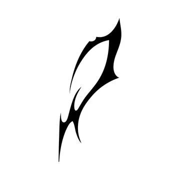 Cyber sigilism black pattern design, Neo tribal vector element, abstract gothic 스톡 일러스트