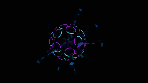 Cyber Snowflake Alpha Stock Footage 127766048