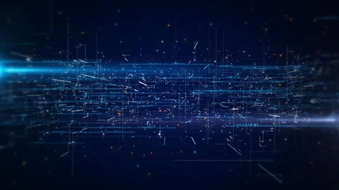 Cyber space environment data matrix, telemetry and encrypt numbers simulation Stock Footage 278790923