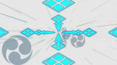 A cyber space , flowing blue diamond patterns in a Japanese style ( Loop, Alpha) Stock Footage 332794408
