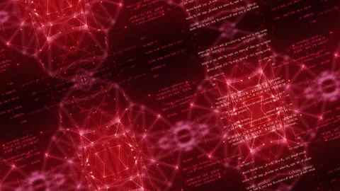 Cyber space technology video background. scrolling program code text Stock Footage 158893912