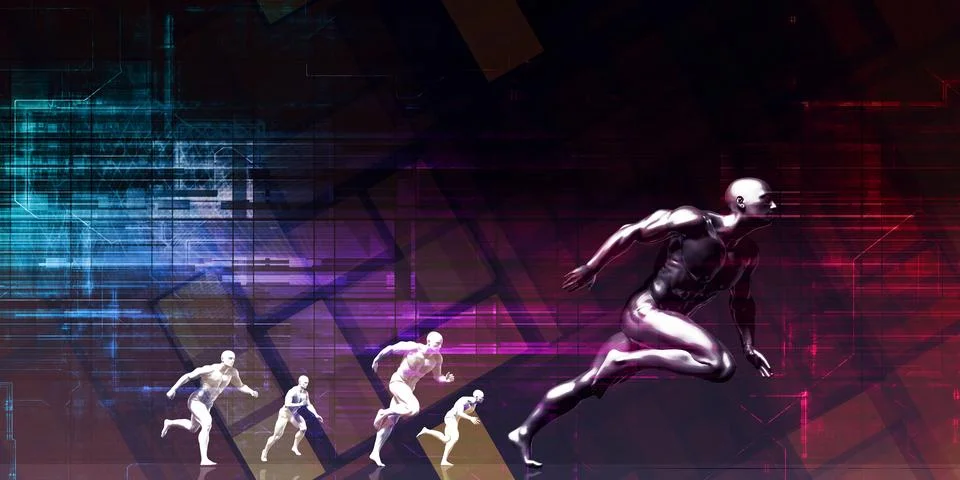 Cyber Speed The Future Direction Of Innovation Illustrazione stock