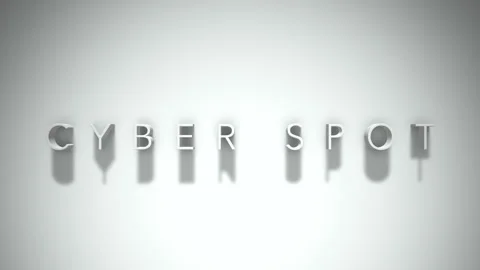Cyber spot 3D title animation with shadows on a white background Video stock 297517820