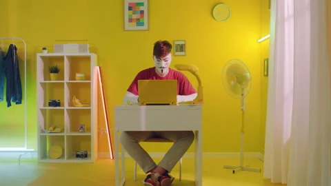 Cyber Spy Is Working On Laptop Stock Footage 166117135