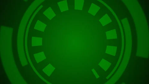 Cyber System Hud Elements Background, Matrix Loading Green Circles Stock Footage 167973195