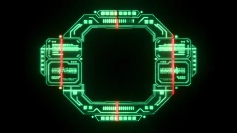 Cyber tech frame motion background loop animated Stock Footage 319653696