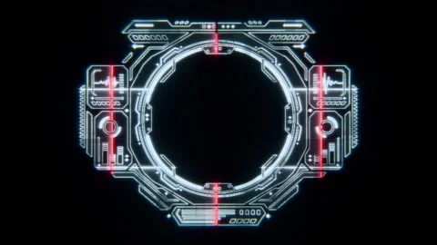 Cyber tech frame motion background loop animated Stock Footage 319653782