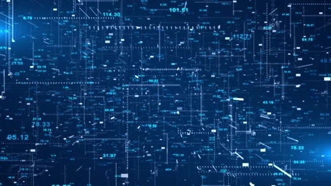 Cyber tech network data analysis flow particle movement cybersecurity high tech Stock Footage 277128637