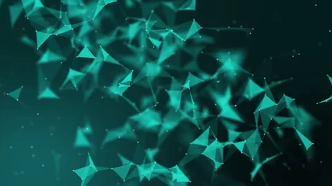 Cyber technology abstract wireframe system background Stock-Footage 304914174