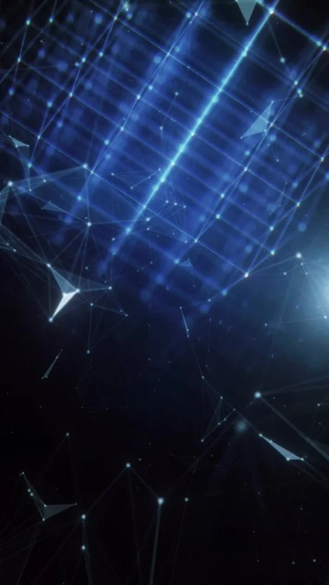 Cyber Technology Background with Abstract Network Connections Stock Footage 336304783