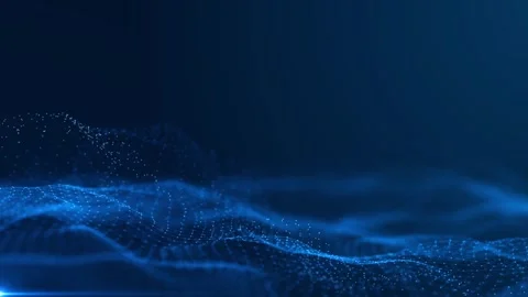 Cyber technology background futuristic cyber world, sci-fi grid, particles and Stock Footage 295213784