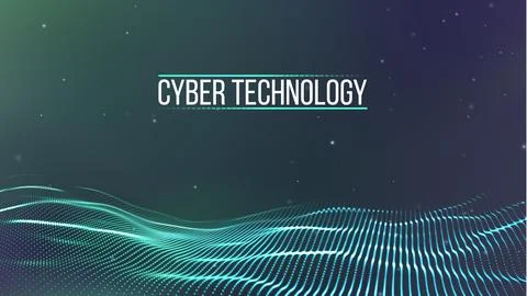 Cyber technology background. Technology digital cyber security. Networks Stock Illustration