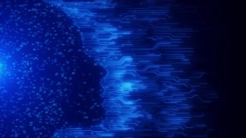 Cyber Technology Innovation Artificial intelligence Ai brain animation Stock Footage 247483062