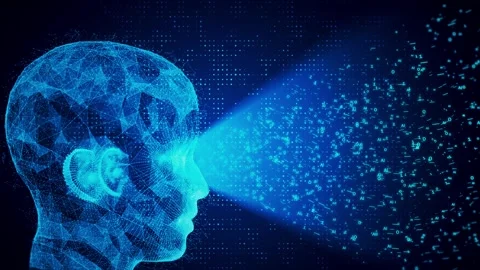 Cyber Technology Innovation Artificial intelligence Ai brain animation Stock Footage 247483987