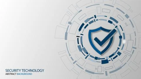 Cyber technology security, netwok protection background design Stock Illustration