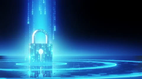Cyber technology security, network protection background design Stock Footage 233714330