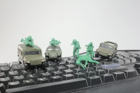 Cyber terrorism concept computer bomb 写真素材