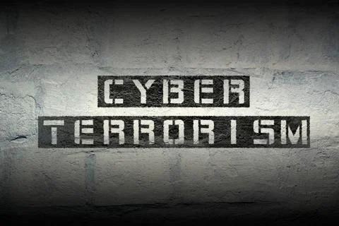 Cyber terrorism grunge Illustrazione stock