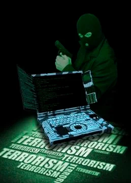 Cyber terrorism Stock Illustration