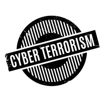 Cyber Terrorism rubber stamp Illustrazione stock