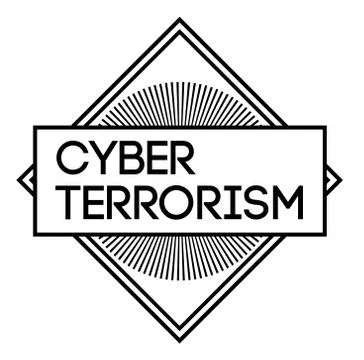 CYBER TERRORISM stamp on white background Stock Illustration