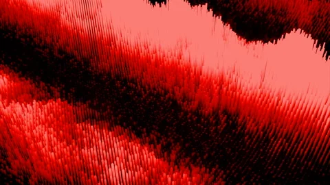 Cyber texture with moving waves. Design. Moving waves on surface of cyber 動画素材 250472957