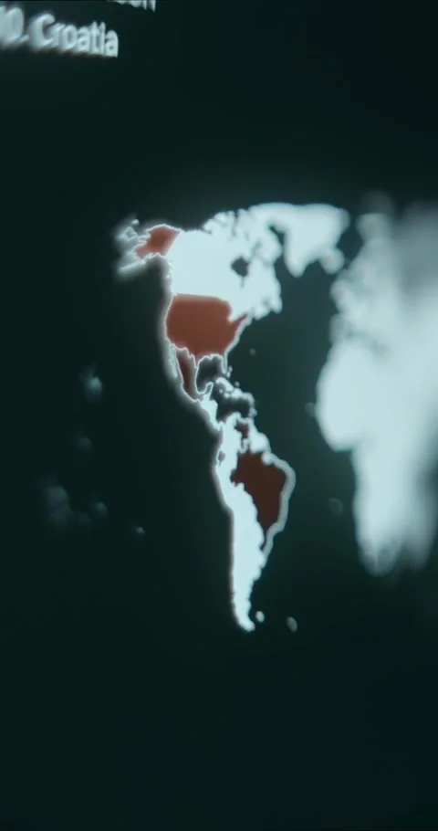 Cyber Threat Map Highlighting Americas 動画素材 310803063