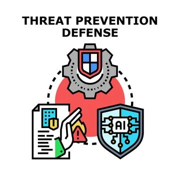 Cyber threat prevention and intelligence defense concept イラスト素材