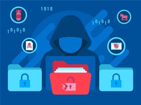 Cyber Threats Stock Illustration