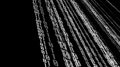 Cyber threats, such as virus attacks, exploit vulnerabilities in binary code Video stock 252092924