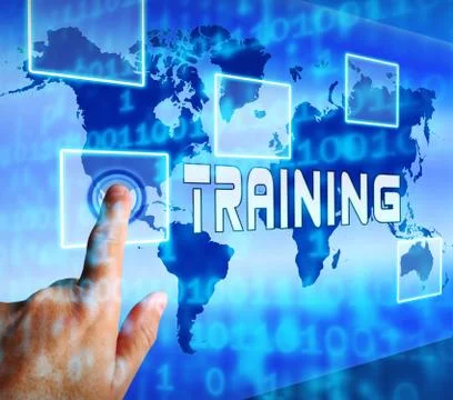 Cyber Training Virtual Web Class 3d Illustration Illustrazione stock