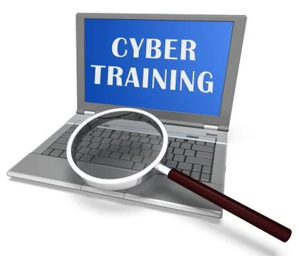 Cyber Training Virtual Web Class 3d Rendering Stockillustratie