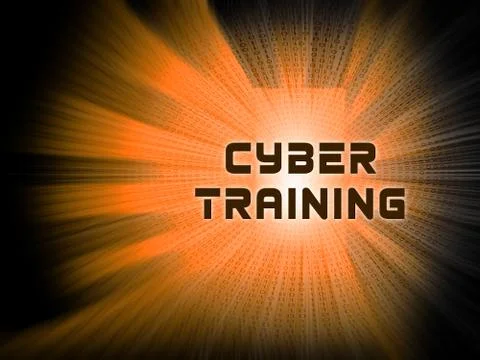Cyber Training Virtual Web Class 2d Illustration Illustrazione stock