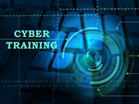 Cyber Training Virtual Web Class 3d Illustration Иллюстрация