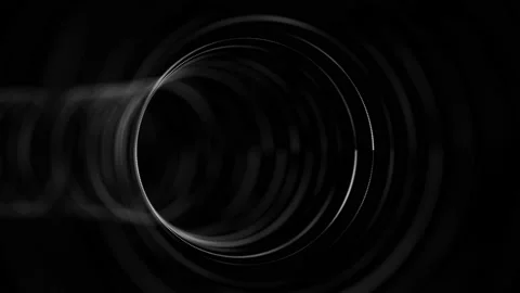 Cyber tunnel consisting of moving points. Futuristic infinite background. Stockbeeldmateriaal 152883392