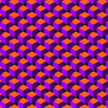 Cyber Violet isometric geometric pattern Stock Illustration