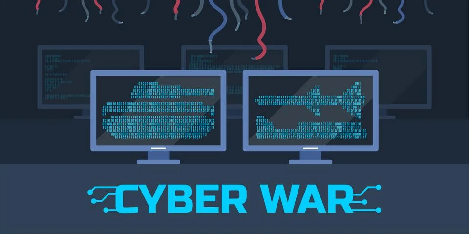 Cyber war concept Stock Illustration