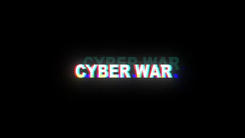 CYBER WAR glitch notification. Stock Footage 282966479