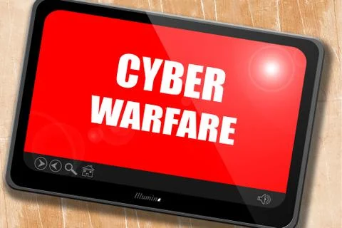 Cyber warfare background Stock Illustration