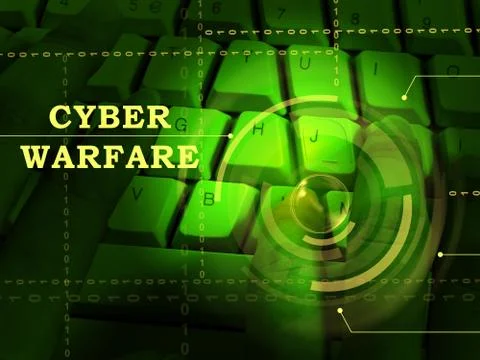 Cyber Warfare Hacking Attack Threat 3d Illustration Stock Illustration
