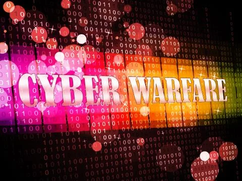 Cyber Warfare Hacking Attack Threat 3d Illustration Illustrazione stock