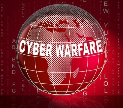 Cyber Warfare Hacking Attack Threat 3d Illustration イラスト素材