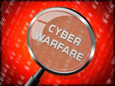 Cyber Warfare Hacking Attack Threat 3d Rendering Stock Illustration